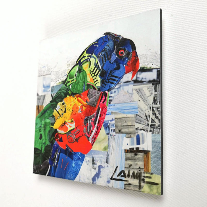 Rainbow macaw artprint mini 10x10