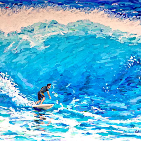 Surfer 5 Blue wave by Arturo Laime